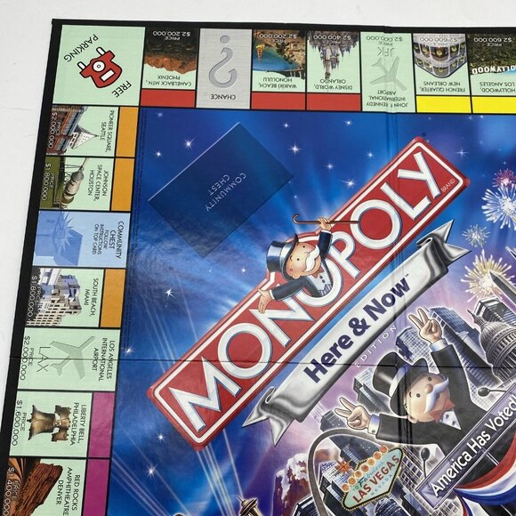 2006 Here and‎ Now Edition Monopoly Replacement Board Only Three Fold Black - Picture 5 of 9